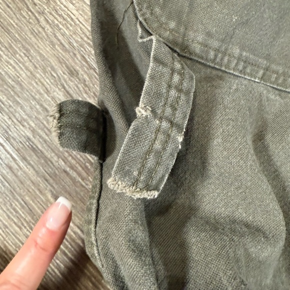 Dickies Pants Men's Sz:34x34 Olive Cargo Pockets Workwear Thrashed Distressed - Picture 6 of 7